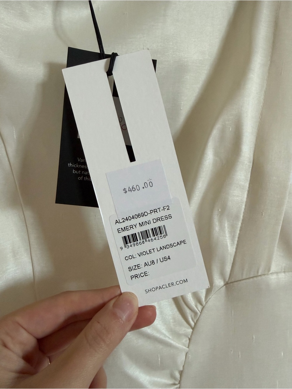 Acler Emery White & Pink Ombre Fit-and-Flare Dress - Picture 3 of 4